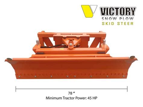 victory skid steer|victory tractor snow plow.